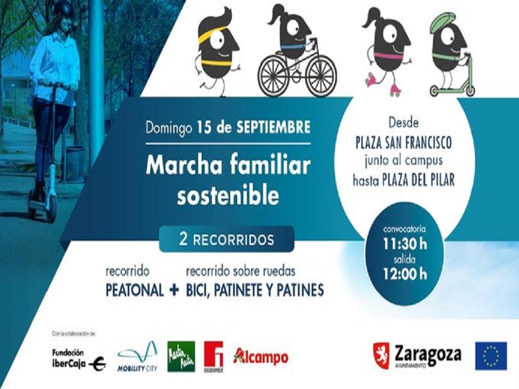 Imagen de La I marcha familiar sostenible abrirá la semana de la movilidad en Zaragoza