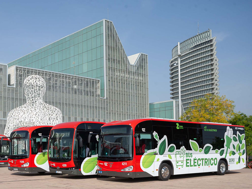 Imagen de El Grupo Avanza incorpora 4 autobuses eléctricos a su red de transporte público en Zaragoza