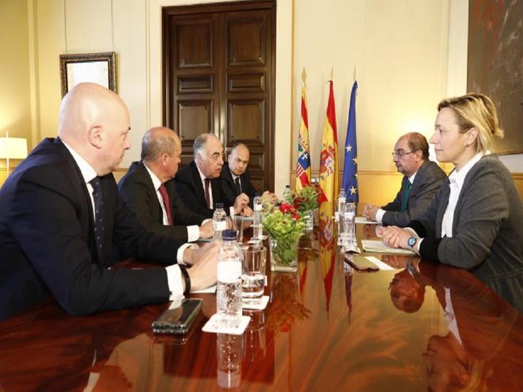 Imagen de El Gobierno de Aragón recibe al presidente de LG Electronics en el marco de Mobility City de Fundación Ibercaja