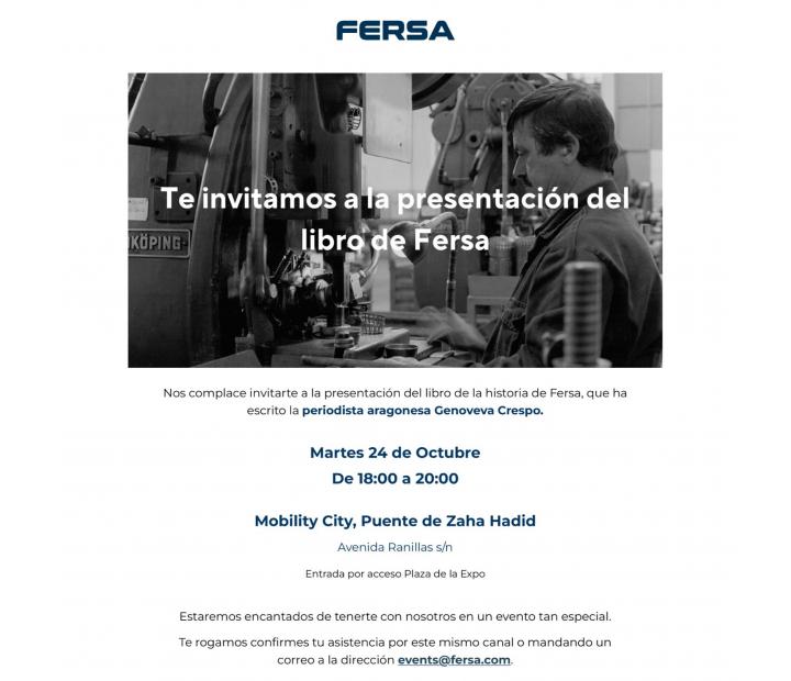 El 24 de octubre a las 18h. acogemos la presentación de un libro de nuestro socio Fersa