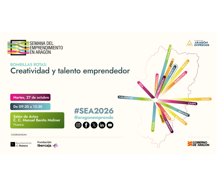 Semana del emprendimiento de Arag&oacute;n 2026 BOMBILLAS ROTAS: Creatividad y talento emprendedor