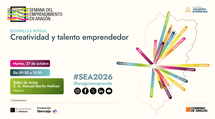 Semana del emprendimiento de Arag&oacute;n 2026 BOMBILLAS ROTAS: Creatividad y talento emprendedor