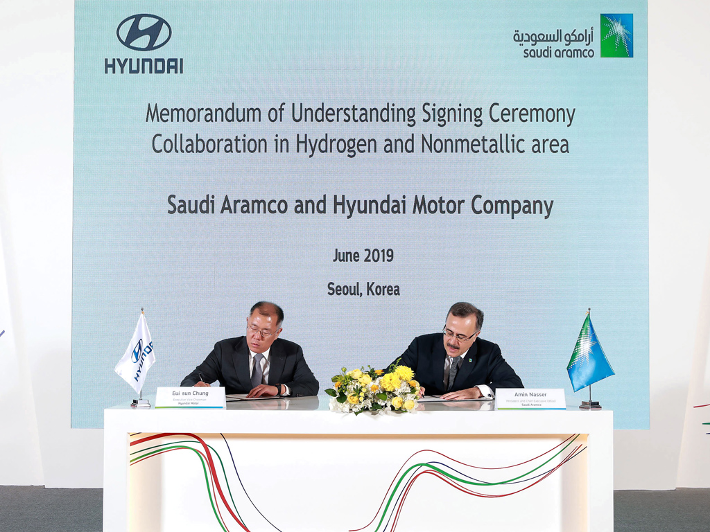 Hyundai  firma con Saudi Aramco para impulsar el desarrollo del hidrógeno y tecnologías futuras